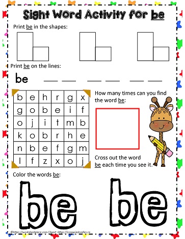 Sight Word be